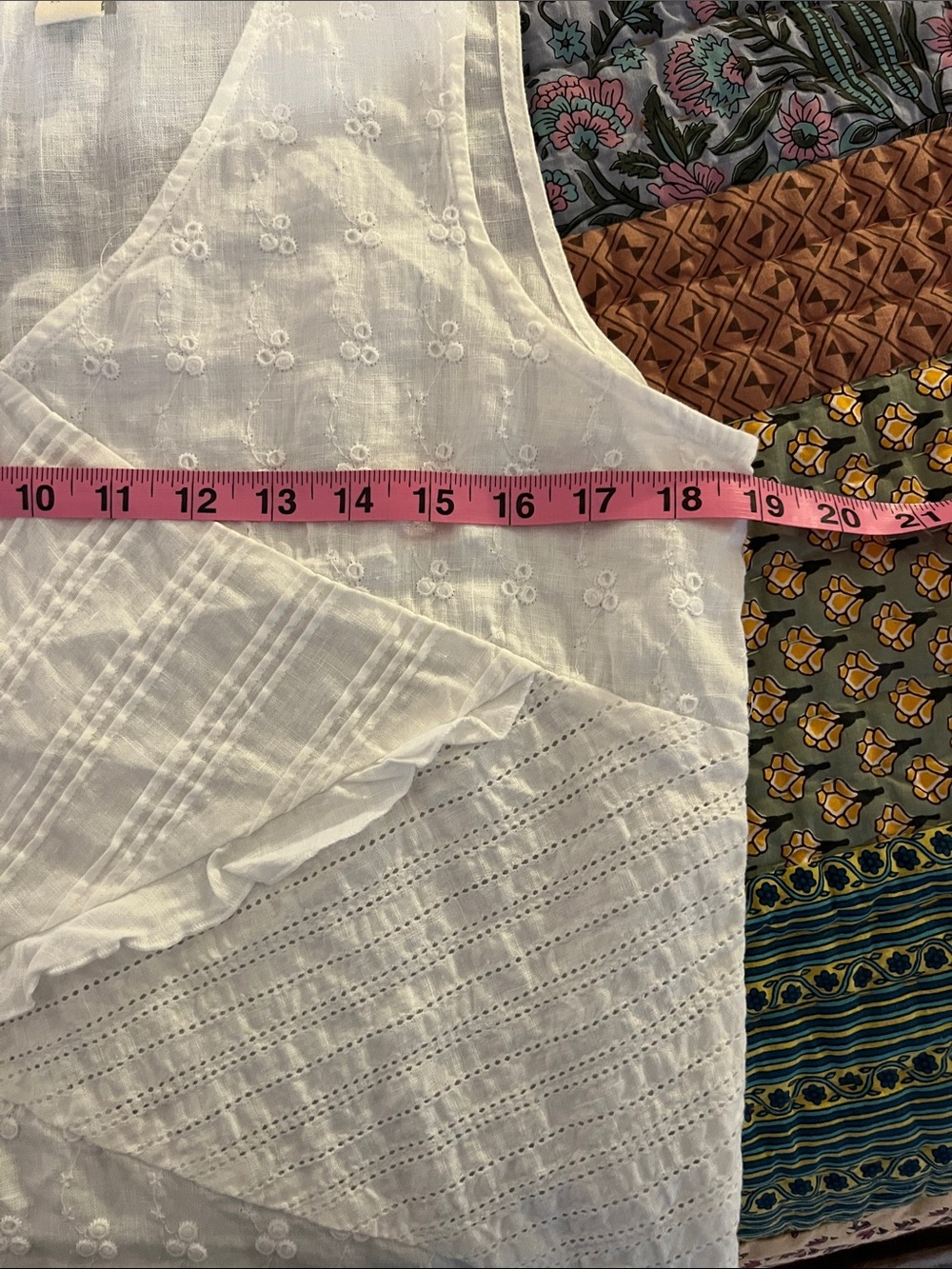 J. Jill White Eyelet V-Neck Sleeveless Camisole - Picture 3 of 6